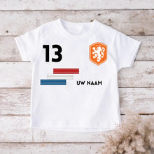 Cargar imagen en el visor de la galería, Voetbal EM 2024 Nederland Shirt Kinderen individueel - Gepersonaliseerd T-Shirt voor Kinderen (100% Katoen)
