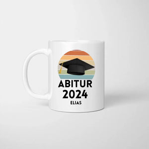 Glückwunsch Abschluss Tasse 2024 - Personalisierte Tasse Abitur, Studium, Bachelor, Master, Ausbildung, Realschule, Examen