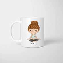 Cargar imagen en el visor de la galería, Namaste Yoga Freundinnen - Personalisierte Tasse Freundinnen/ Kolleginnen (1-3 Frauen)
