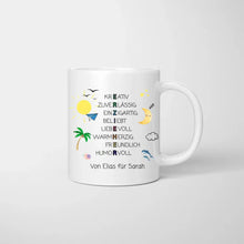 Cargar imagen en el visor de la galería, Erzieherin, Erzieher Abschied Geschenk - Personalisierte Tasse, Abschiedsgeschenk, Erzieher, Kindergarten, Schule, Lehrer, Tagesmutter
