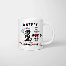 Cargar imagen en el visor de la galería, Kaffeetasse personalisiert für Kollegen, Kolleginnen, Bürotasse lustig, nicht jeder Tag mit Mord beginnen
