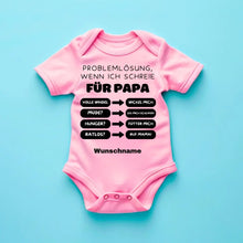 Cargar imagen en el visor de la galería, Problemlösung für Papa - Personalisierter Baby-Onesie/ Strampler, 100% Bio-Baumwolle
