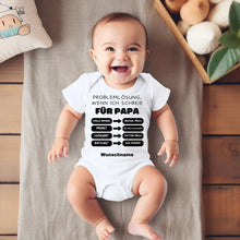 Cargar imagen en el visor de la galería, Problemlösung für Papa - Personalisierter Baby-Onesie/ Strampler, 100% Bio-Baumwolle
