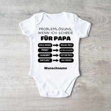 Cargar imagen en el visor de la galería, Problemlösung für Papa - Personalisierter Baby-Onesie/ Strampler, 100% Bio-Baumwolle
