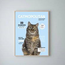 Cargar imagen en el visor de la galería, Personalisiertes Haustier Cover Poster - Katzenmagazin mit Foto deiner Katze/ Kater
