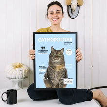 Cargar imagen en el visor de la galería, Personalisiertes Haustier Cover Poster - Katzenmagazin mit Foto deiner Katze/ Kater
