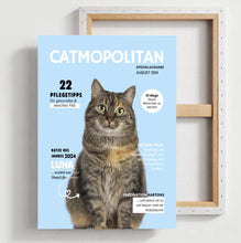 Cargar imagen en el visor de la galería, Personalisiertes Haustier Cover Poster - Katzenmagazin mit Foto deiner Katze/ Kater
