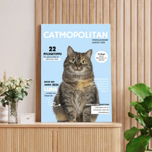 Cargar imagen en el visor de la galería, Personalisiertes Haustier Cover Poster - Katzenmagazin mit Foto deiner Katze/ Kater
