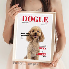 Cargar imagen en el visor de la galería, Personalisiertes Haustier Poster - Hundemagazin mit Foto deines Haustiers
