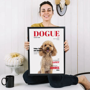 Personalisiertes Haustier Poster - Hundemagazin mit Foto deines Haustiers