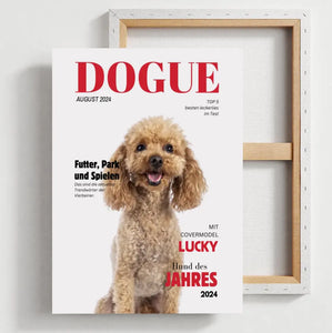 Personalisiertes Haustier Poster - Hundemagazin mit Foto deines Haustiers