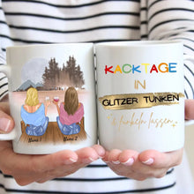 Cargar imagen en el visor de la galería, Kacktage in Glitzer tunken - Personalisierte Tasse Freundinnen &amp; Kolleginnen (2-4 Personen)
