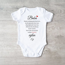 Cargar imagen en el visor de la galería, Sevgili baba - Personalisierter Baby-Onesie/ Strampler türkisch, 100% Bio-Baumwolle Baby Body
