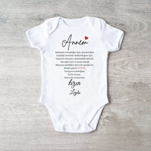 Cargar imagen en el visor de la galería, Sevgili anne - Personalisierter Baby-Onesie/ Strampler türkisch, 100% Bio-Baumwolle Baby Body
