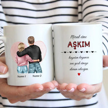 Cargar imagen en el visor de la galería, Merak etme AŞKIM - Personalisierte Pärchen-Tasse
