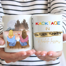 Cargar imagen en el visor de la galería, Kacktage in Glitzer tunken - Personalisierte Tasse Freundinnen &amp; Kolleginnen (2-4 Personen), individuelles Geschenk
