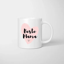 Cargar imagen en el visor de la galería, Eltern mit Kindern - Personalisierte Tasse (1-4 Kinder), Individuelles Geschenk Familie
