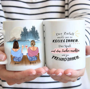 Zuerst waren wir Kolleginnen - Personalisierte Tasse (2-4 Personen), Geschenkidee Kollegen