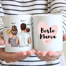 Cargar imagen en el visor de la galería, Padres con hijos - Taza personalizada
