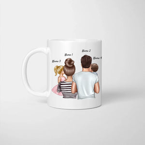 Padres con hijos - Taza personalizada