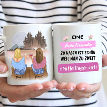 Cargar imagen en el visor de la galería, Zu zweit 4 Mittelfinger - Personalisierte Tasse Freundinnen &amp; Kolleginnen (2-4 Personen)
