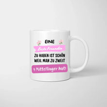 Cargar imagen en el visor de la galería, Zu zweit 4 Mittelfinger - Personalisierte Tasse Freundinnen &amp; Kolleginnen (2-4 Personen)
