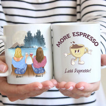 Cargar imagen en el visor de la galería, More espresso, less depresso - Personalisierte Tasse Freundinnen &amp; Kolleginnen (2-4 Personen)
