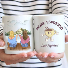 Cargar imagen en el visor de la galería, More espresso, less depresso collègues - Mug personnalisé (2-4 personnes, idée cadeau collègue)
