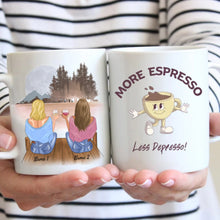 Cargar imagen en el visor de la galería, More espresso, less depresso - Gepersonaliseerde collega mok (2-4 personen)
