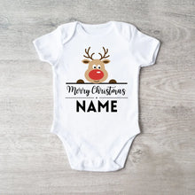 Cargar imagen en el visor de la galería, Merry Christmas Baby - Personalisierter Baby-Onesie/ Strampler zu Weihnachten, 100% Bio-Baumwolle
