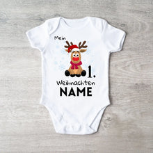 Cargar imagen en el visor de la galería, Mein 1. Weihnachten - Personalisierter Baby-Onesie/ Strampler Weihnachtsgeschenk, 100% Bio-Baumwolle
