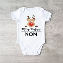 Cargar imagen en el visor de la galería, Merry Christmas Baby - Onesie/dorsal bébé personnalisé pour Noël, 100% coton bio
