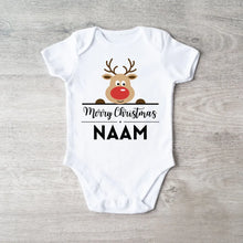 Cargar imagen en el visor de la galería, Merry Christmas Baby - Gepersonaliseerde baby onesie/ romper voor Kerstmis, 100% biologisch katoen
