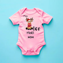 Cargar imagen en el visor de la galería, Mon 1er Noël - Onesie/dorsal bébé personnalisé pour Noël, 100% coton bio
