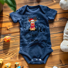 Cargar imagen en el visor de la galería, Mon 1er Noël - Onesie/dorsal bébé personnalisé pour Noël, 100% coton bio
