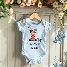 Cargar imagen en el visor de la galería, Mijn 1e Kerstmis - Gepersonaliseerde baby onesie/ romper voor Kerstmis, 100% biologisch katoen
