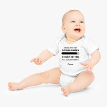 Cargar imagen en el visor de la galería, IK BEN AAN HET Downloaden - Gepersonaliseerde baby onesie/ romper voor Kerstmis, 100% biologisch katoen copy
