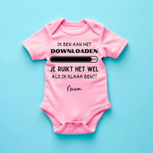 Cargar imagen en el visor de la galería, IK BEN AAN HET Downloaden - Gepersonaliseerde baby onesie/ romper voor Kerstmis, 100% biologisch katoen copy
