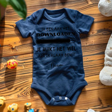 Cargar imagen en el visor de la galería, IK BEN AAN HET Downloaden - Gepersonaliseerde baby onesie/ romper voor Kerstmis, 100% biologisch katoen copy
