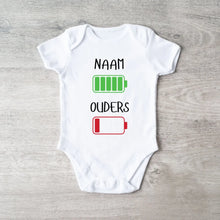 Cargar imagen en el visor de la galería, Ik: veel energie, ouders: weinig energie - Gepersonaliseerde baby onesie/ romper voor Kerstmis, 100% biologisch katoen
