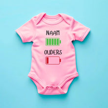 Cargar imagen en el visor de la galería, Ik: veel energie, ouders: weinig energie - Gepersonaliseerde baby onesie/ romper voor Kerstmis, 100% biologisch katoen
