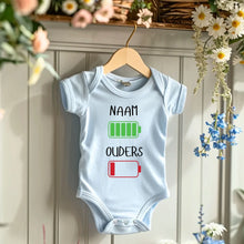 Cargar imagen en el visor de la galería, Ik: veel energie, ouders: weinig energie - Gepersonaliseerde baby onesie/ romper voor Kerstmis, 100% biologisch katoen
