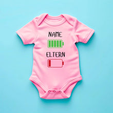 Cargar imagen en el visor de la galería, Ich: Viel Energie, Eltern: Wenig Energie - Personalisierter Baby-Onesie/ Strampler, 100% Bio-Baumwolle
