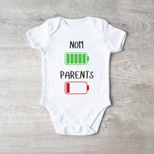 Cargar imagen en el visor de la galería, Distribution d&#39;énergie Parents Enfants - Onesie/dorsal bébé personnalisé pour Noël, 100% coton bio
