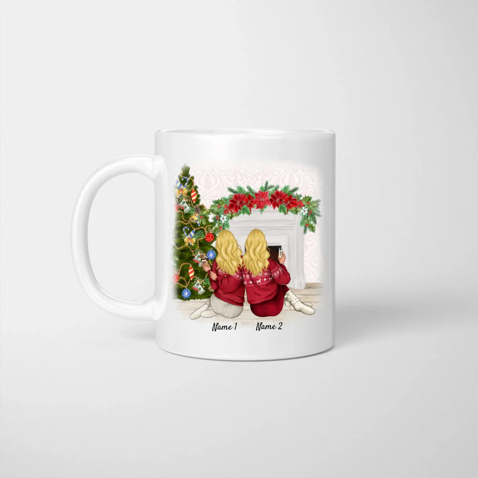 Amigas de Navidad - Taza Personalizada (2-3 personas)