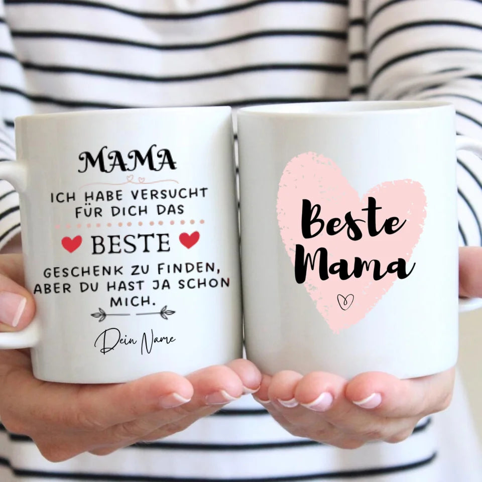 Bestes Geschenk für Mama - Personalisierte Tasse (Mama, Papa, Oma, Opa)