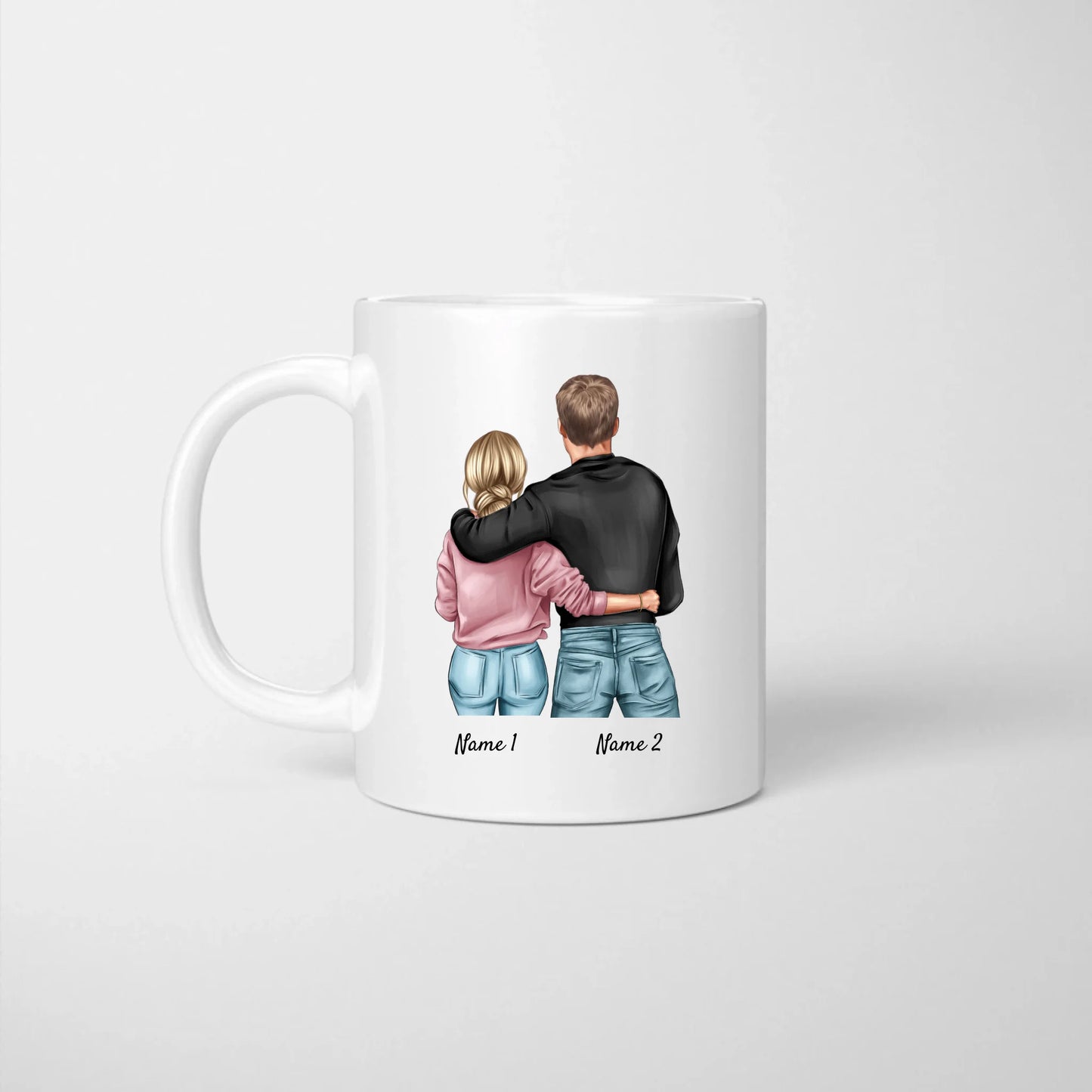 So sieht meine Traumfrau aus - Personalisierte Pärchen-Tasse, individuelles Geschenk Partner Valentinstag