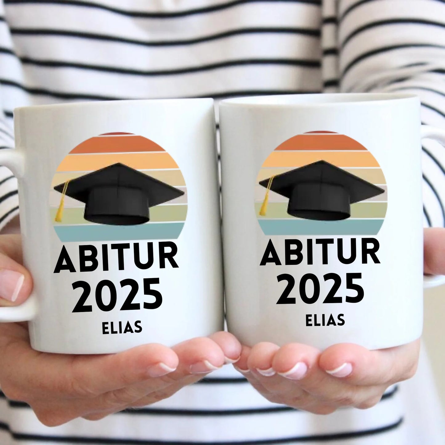 Glückwunsch Abschluss Tasse 2025 - Personalisierte Tasse Abitur, Studium, Bachelor, Master, Ausbildung, Realschule, Examen