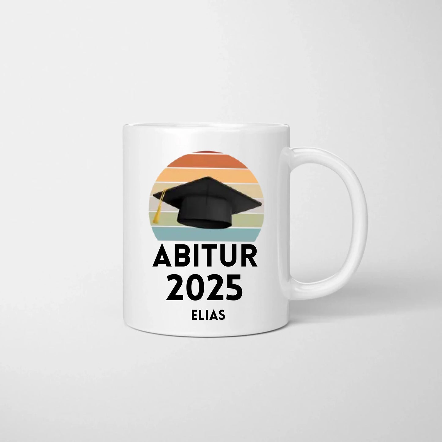 Glückwunsch Abschluss Tasse 2025 - Personalisierte Tasse Abitur, Studium, Bachelor, Master, Ausbildung, Realschule, Examen