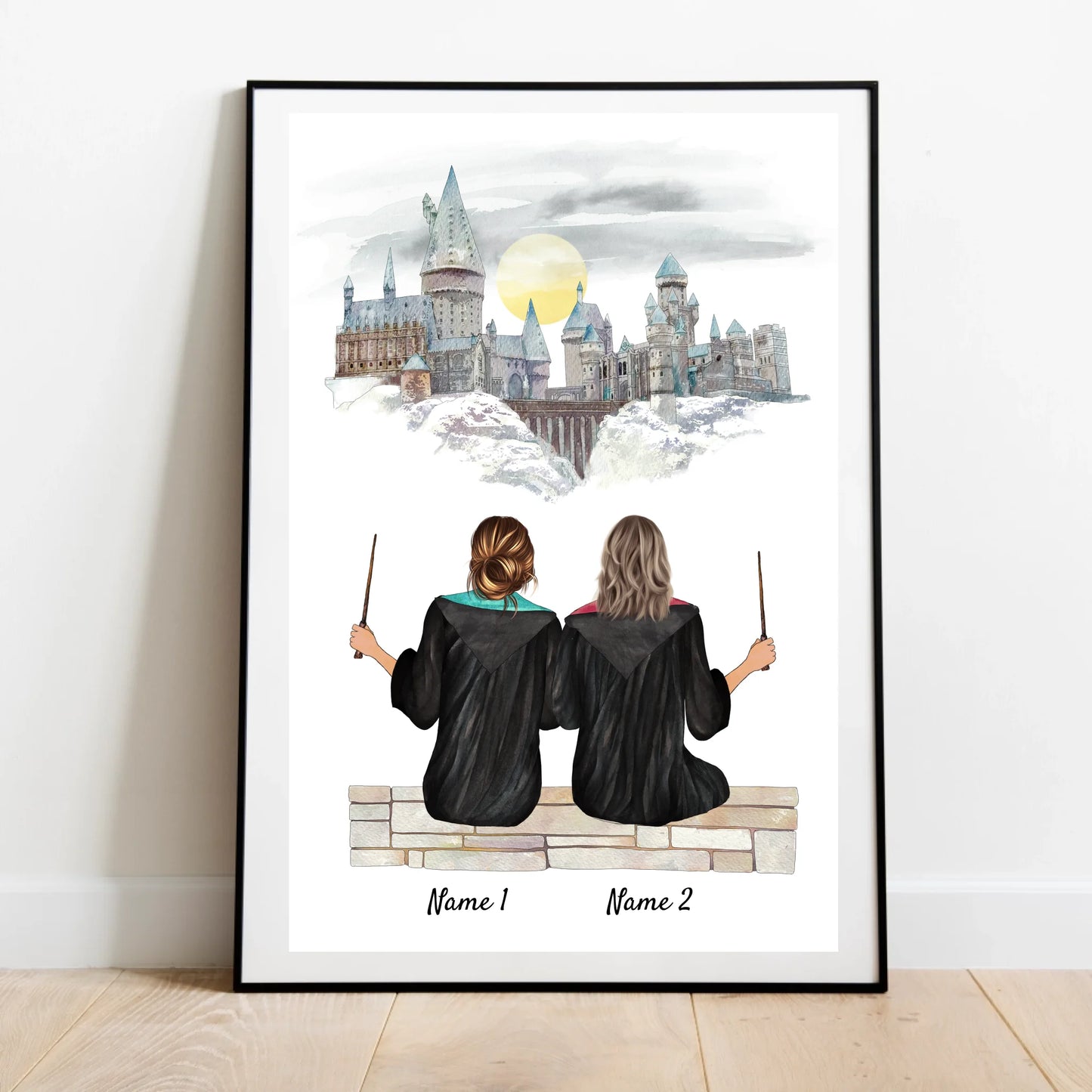 Mejores hechiceras - Póster Personalizado amigas (2-3 mujeres)